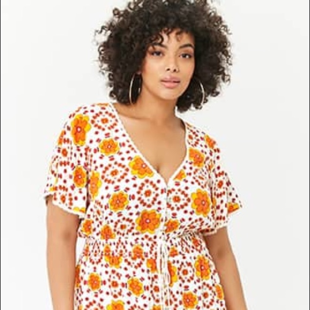 Floral button dress